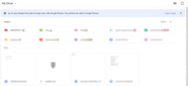 Google drive no longer sync with google photos