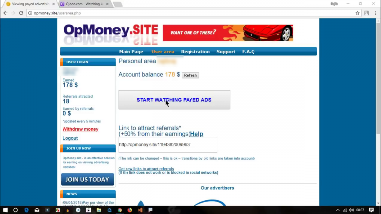 How to withdraw money from OpMoney.Site