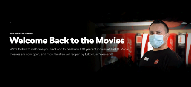 AMCTheatres reopening Welcome Back to the Movies AMCTHEATRE- mortaltech